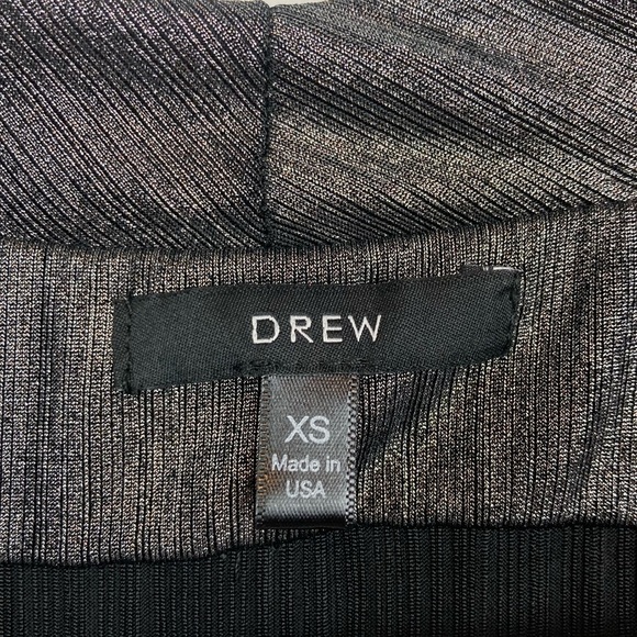 DREW Draped Neck Metallic Gray Sleeveless Top - Picture 7 of 12